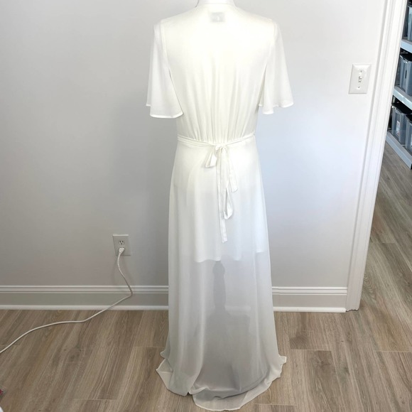 Show Me Your Mumu White Sophia Wrap Dress Size Medium New - Picture 9 of 16